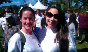 Melanie Chaite (right) and me at the 2012 LRF Walk.