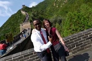 Made it to the Great Wall of China with my boss Jim Coleman (thanks to the help of compression stockings!).